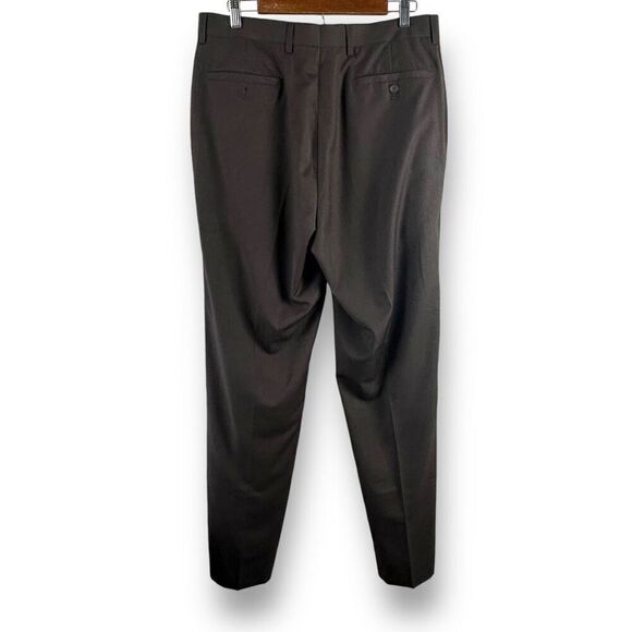 Louis Raphael Rosso Men's 34x32 Pleated‎ Dress Pants Brown Office Professional - Picture 2 of 9